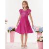 imageGRACE KARIN Girls Sequin Chiffon Dress Party Birthday Prom Formal Fancy Midi Dress 512 YearsHot Pink
