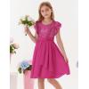 imageGRACE KARIN Girls Sequin Chiffon Dress Party Birthday Prom Formal Fancy Midi Dress 512 YearsHot Pink