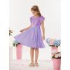 imageGRACE KARIN Girls Sequin Chiffon Dress Party Birthday Prom Formal Fancy Midi Dress 512 YearsPurple