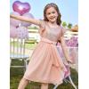 imageGRACE KARIN Girls Sequin Chiffon Dress Party Birthday Prom Formal Fancy Midi Dress 512 YearsRose Gold