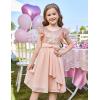imageGRACE KARIN Girls Sequin Chiffon Dress Party Birthday Prom Formal Fancy Midi Dress 512 YearsRose Gold