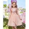imageGRACE KARIN Girls Sequin Chiffon Dress Party Birthday Prom Formal Fancy Midi Dress 512 YearsRose Gold