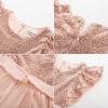 imageGRACE KARIN Girls Sequin Chiffon Dress Party Birthday Prom Formal Fancy Midi Dress 512 YearsRose Gold