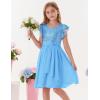 imageGRACE KARIN Girls Sequin Chiffon Dress Party Birthday Prom Formal Fancy Midi Dress 512 YearsSky Blue