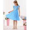 imageGRACE KARIN Girls Sequin Chiffon Dress Party Birthday Prom Formal Fancy Midi Dress 512 YearsSky Blue