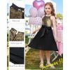 imageGRACE KARIN Girls Sequin Dress Christmas Party Dance Formal Birthday Fancy Sparkly Halter Chiffon Dresses Size 514Goldblack