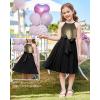imageGRACE KARIN Girls Sequin Dress Christmas Party Dance Formal Birthday Fancy Sparkly Halter Chiffon Dresses Size 514Goldblack
