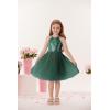 imageGRACE KARIN Girls Sequin Dress Christmas Party Dance Formal Birthday Fancy Sparkly Halter Chiffon Dresses Size 514Green