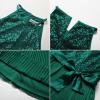 imageGRACE KARIN Girls Sequin Dress Christmas Party Dance Formal Birthday Fancy Sparkly Halter Chiffon Dresses Size 514Green