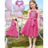 imageGRACE KARIN Girls Sequin Dress Christmas Party Dance Formal Birthday Fancy Sparkly Halter Chiffon Dresses Size 514Hot Pink