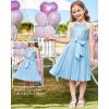 imageGRACE KARIN Girls Sequin Dress Christmas Party Dance Formal Birthday Fancy Sparkly Halter Chiffon Dresses Size 514Light Blue