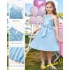 imageGRACE KARIN Girls Sequin Dress Christmas Party Dance Formal Birthday Fancy Sparkly Halter Chiffon Dresses Size 514Light Blue