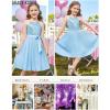 imageGRACE KARIN Girls Sequin Dress Christmas Party Dance Formal Birthday Fancy Sparkly Halter Chiffon Dresses Size 514Light Blue