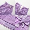 imageGRACE KARIN Girls Sequin Dress Christmas Party Dance Formal Birthday Fancy Sparkly Halter Chiffon Dresses Size 514Purple