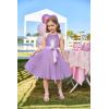 imageGRACE KARIN Girls Sequin Dress Christmas Party Dance Formal Birthday Fancy Sparkly Halter Chiffon Dresses Size 514Purple