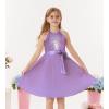 imageGRACE KARIN Girls Sequin Dress Christmas Party Dance Formal Birthday Fancy Sparkly Halter Chiffon Dresses Size 514Purple