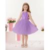 imageGRACE KARIN Girls Sequin Dress Christmas Party Dance Formal Birthday Fancy Sparkly Halter Chiffon Dresses Size 514Purple