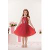 imageGRACE KARIN Girls Sequin Dress Christmas Party Dance Formal Birthday Fancy Sparkly Halter Chiffon Dresses Size 514Red