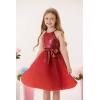 imageGRACE KARIN Girls Sequin Dress Christmas Party Dance Formal Birthday Fancy Sparkly Halter Chiffon Dresses Size 514Red