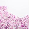 imageGRACE KARIN Girls Smock Floral Dress Puffy Short Sleeve Aline Spring Summer Holiday Birthday Formal Midi Dresses 512YPurple Flower
