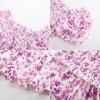 imageGRACE KARIN Girls Smock Floral Dress Puffy Short Sleeve Aline Spring Summer Holiday Birthday Formal Midi Dresses 512YPurple Flower