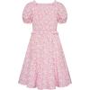 imageGRACE KARIN Girls Smock Floral Dress Puffy Short Sleeve Aline Spring Summer Holiday Birthday Formal Midi Dresses 512YLittle Pink Flower