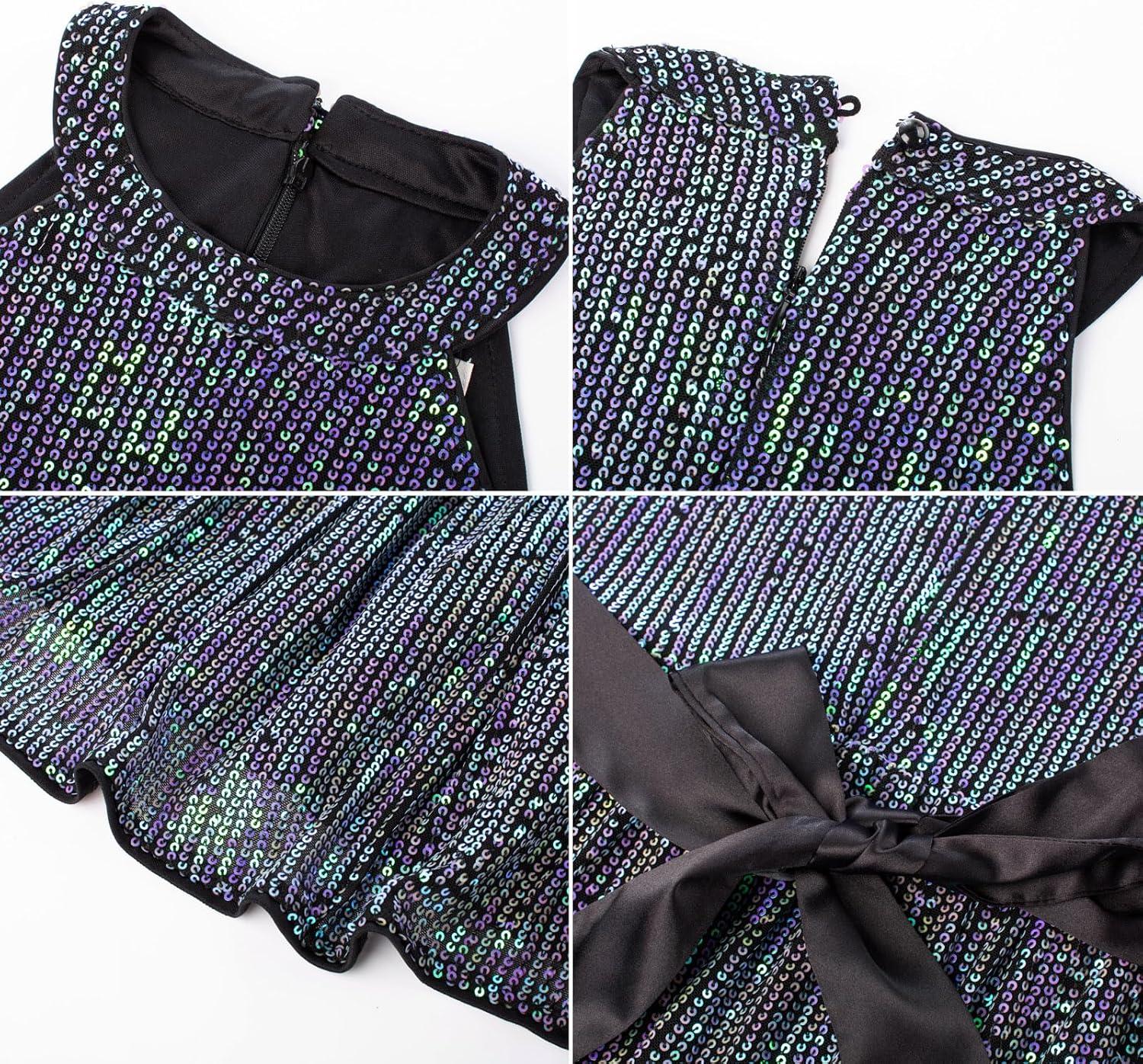 imageGRACE KARIN Girls Sequin Dress Formal Party Elegant Fancy Girls Maxi Long Dress for 514YBlue Multicolored