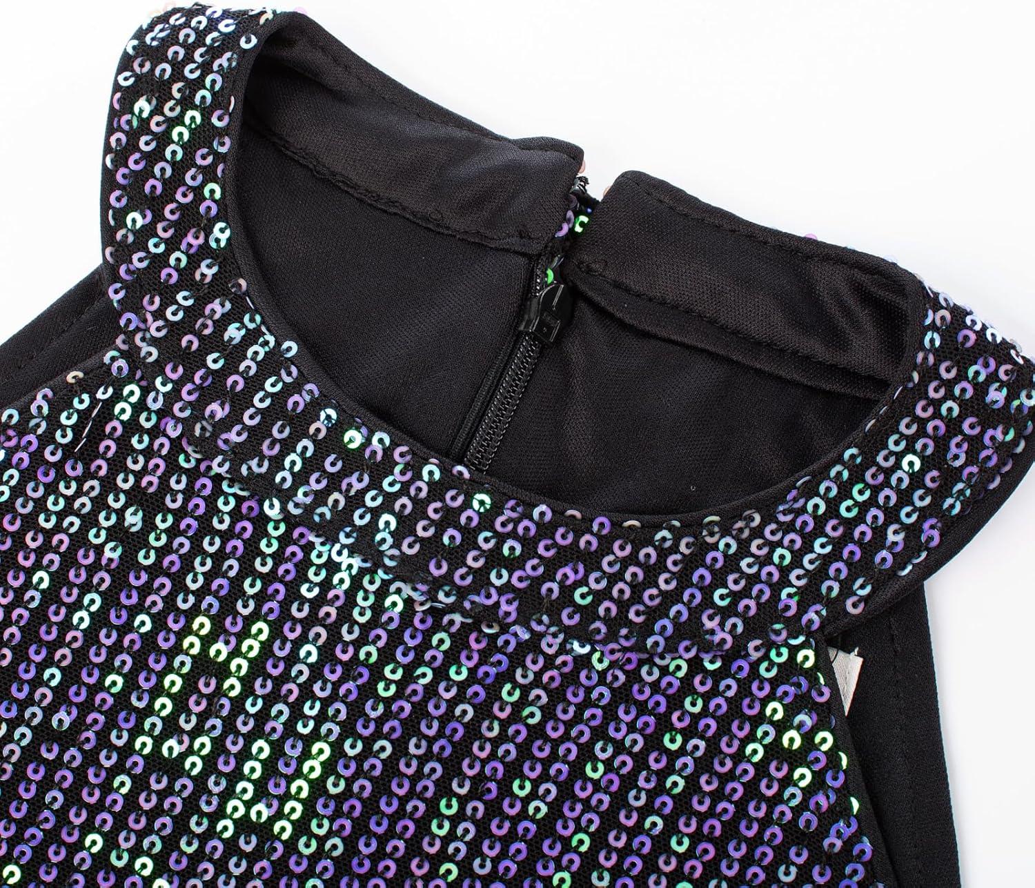 imageGRACE KARIN Girls Sequin Dress Formal Party Elegant Fancy Girls Maxi Long Dress for 514YBlue Multicolored