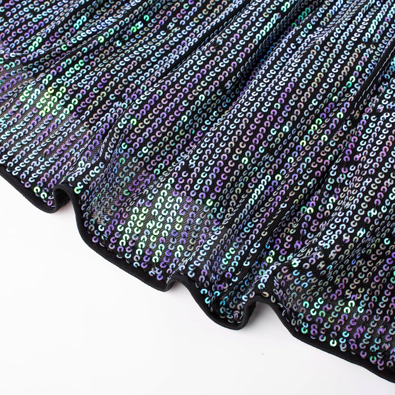 imageGRACE KARIN Girls Sequin Dress Formal Party Elegant Fancy Girls Maxi Long Dress for 514YBlue Multicolored