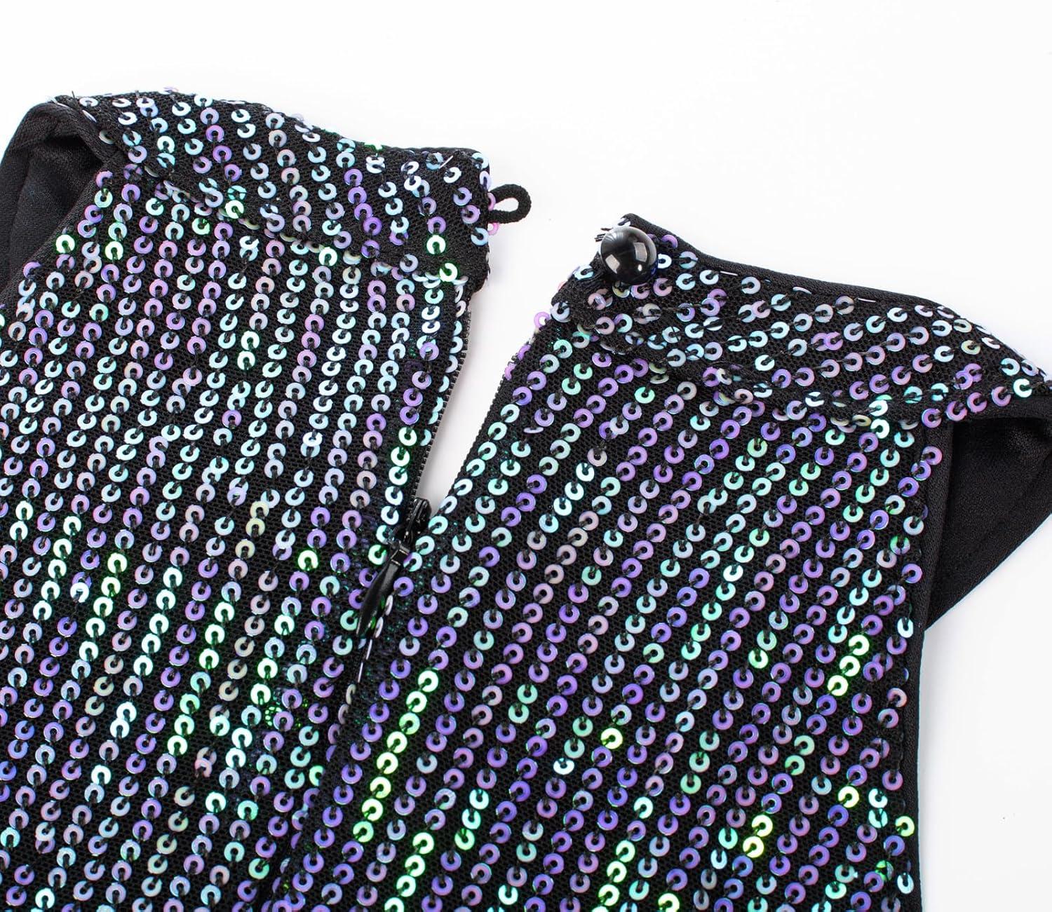 imageGRACE KARIN Girls Sequin Dress Formal Party Elegant Fancy Girls Maxi Long Dress for 514YBlue Multicolored