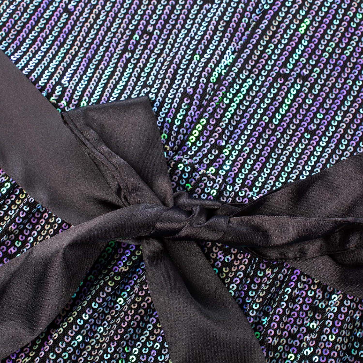 imageGRACE KARIN Girls Sequin Dress Formal Party Elegant Fancy Girls Maxi Long Dress for 514YBlue Multicolored