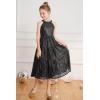 imageGRACE KARIN Girls Sequin Dress Formal Party Elegant Fancy Girls Maxi Long Dress for 514YBlack