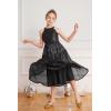 imageGRACE KARIN Girls Sequin Dress Formal Party Elegant Fancy Girls Maxi Long Dress for 514YBlack