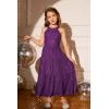 imageGRACE KARIN Girls Sequin Dress Formal Party Elegant Fancy Girls Maxi Long Dress for 514YDark Purple