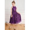 imageGRACE KARIN Girls Sequin Dress Formal Party Elegant Fancy Girls Maxi Long Dress for 514YDark Purple
