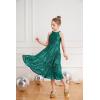 imageGRACE KARIN Girls Sequin Dress Formal Party Elegant Fancy Girls Maxi Long Dress for 514YGreen