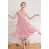 imageGRACE KARIN Girls Sequin Dress Formal Party Elegant Fancy Girls Maxi Long Dress for 514YPink