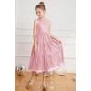 imageGRACE KARIN Girls Sequin Dress Formal Party Elegant Fancy Girls Maxi Long Dress for 514YPink