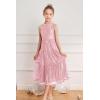 imageGRACE KARIN Girls Sequin Dress Formal Party Elegant Fancy Girls Maxi Long Dress for 514YPink