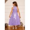 imageGRACE KARIN Girls Sequin Dress Formal Party Elegant Fancy Girls Maxi Long Dress for 514YPurple
