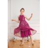 imageGRACE KARIN Girls Sequin Dress Formal Party Elegant Fancy Girls Maxi Long Dress for 514YRose Red