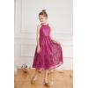 imageGRACE KARIN Girls Sequin Dress Formal Party Elegant Fancy Girls Maxi Long Dress for 514YRose Red