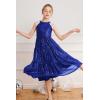 imageGRACE KARIN Girls Sequin Dress Formal Party Elegant Fancy Girls Maxi Long Dress for 514YRoyal Blue