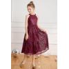 imageGRACE KARIN Girls Sequin Dress Formal Party Elegant Fancy Girls Maxi Long Dress for 514YWine Red