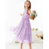 imageGRACE KARIN Girls Sleeveless Casual Aline Flowy Summer Maxi Dress for 514 YearsLight Purple