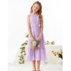 imageGRACE KARIN Girls Sleeveless Casual Aline Flowy Summer Maxi Dress for 514 YearsLight Purple
