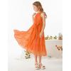 imageGRACE KARIN Girls Sleeveless Casual Aline Flowy Summer Maxi Dress for 514 YearsOrange