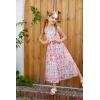 imageGRACE KARIN Girls Sleeveless Casual Aline Flowy Summer Maxi Dress for 514 YearsPink Flower