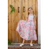 imageGRACE KARIN Girls Sleeveless Casual Aline Flowy Summer Maxi Dress for 514 YearsPink Flower
