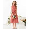 imageGRACE KARIN Girls Sleeveless Casual Aline Flowy Summer Maxi Dress for 514 YearsPink1